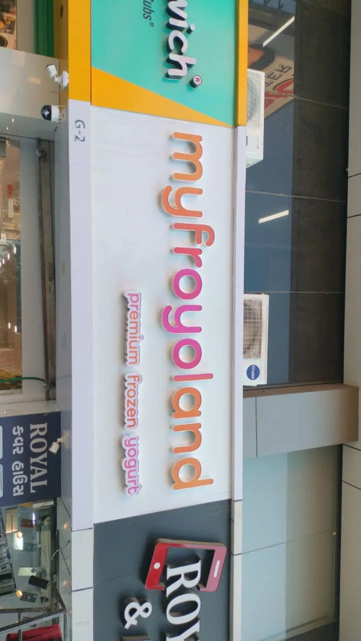 Myfroyoland — Vertical signage